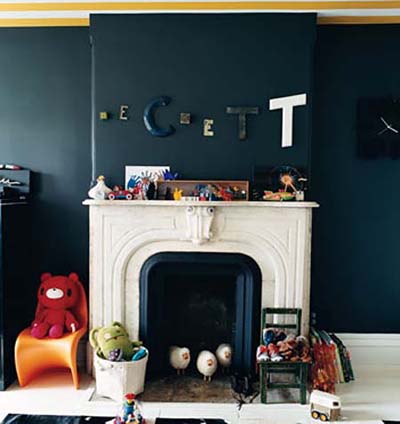 personalizing a nursery: vintage letters by Jenna Lyons in Domino